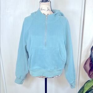 Women's  Half-Zip Cropped Hoodie Sweatshirt size Large
